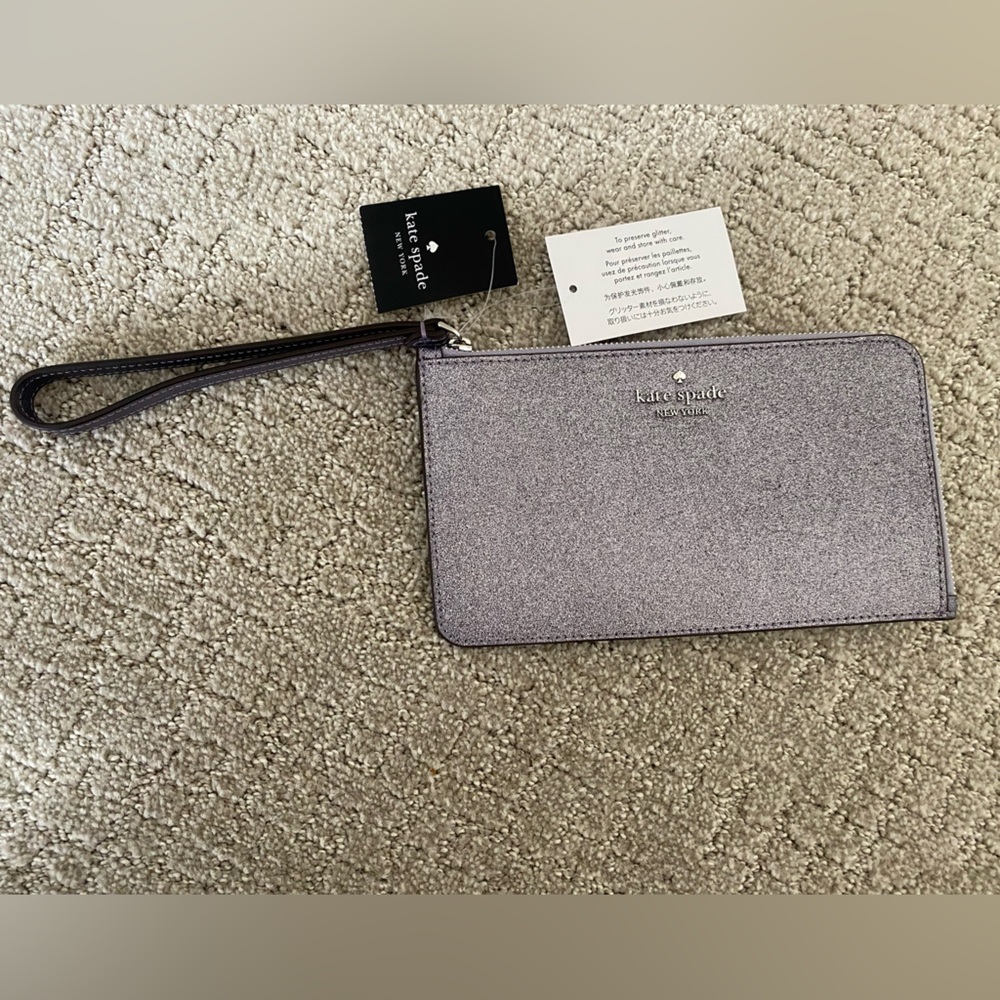 Kate Spade Silver Sparkle Wristlet